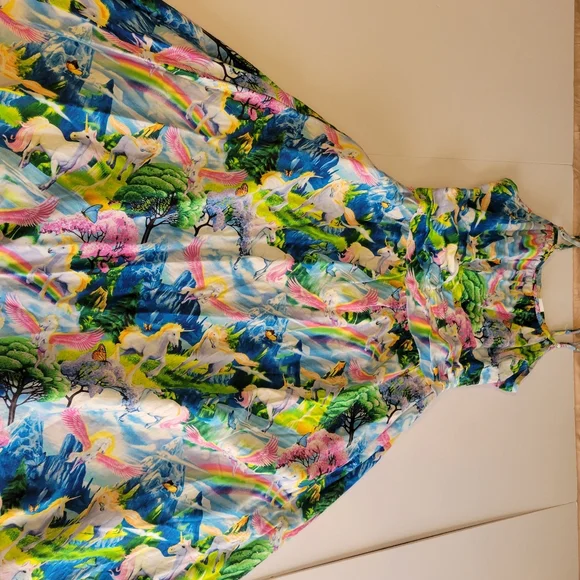 Rotrolicious vintage swing dress in mystical unicorn print - Picture 4 of 5